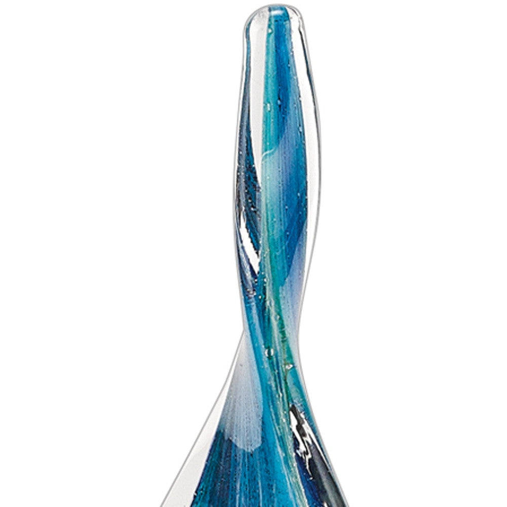 HomeRoots 18 MultiColor Art Glass Corkscrew Centerpiece