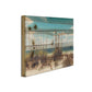 HomeRoots 18" Ocean Sand Dunes Wood Plank Wall Art