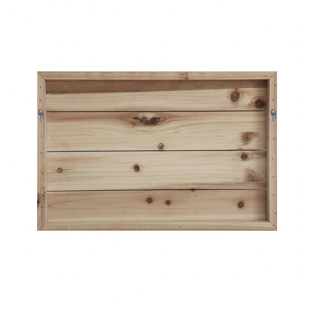HomeRoots 18" Ocean Sand Dunes Wood Plank Wall Art