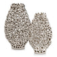 HomeRoots 18' Oval Table Vase in Shiny Nickel Finished