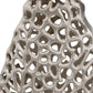 HomeRoots 18' Oval Table Vase in Shiny Nickel Finished