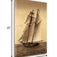 HomeRoots 18" Sailing the Dramatic Seas Sepia Tone Giclee Wrap Canvas Wall Art