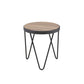 HomeRoots 18" Solid Wood Round End Table in Black And Brown Finish