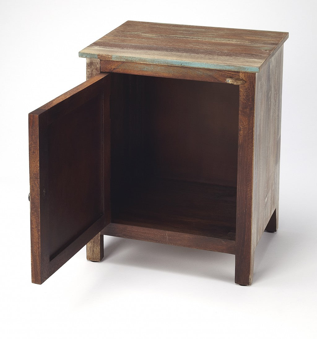 HomeRoots 18" Standard Accent Cabinet in Brown Finish