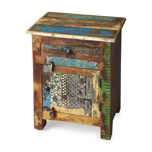 HomeRoots 18" Standard Accent Chest With One Drawer in Brown Finish