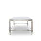 HomeRoots 18' Steel and Glass Coffee Table