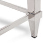 HomeRoots 18' Steel and Glass Coffee Table