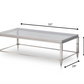 HomeRoots 18' Steel and Glass Coffee Table