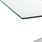 HomeRoots 18" Steel and Glass Coffee Table in Chrome Finish