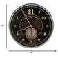 HomeRoots 18" Vintage Look Black Wall Clock