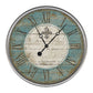 HomeRoots 18" Vintage Teal Fleur de Lis Parisian Wall Clock
