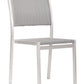 HomeRoots 18" White Aluminum Side Chair in Set Of Two