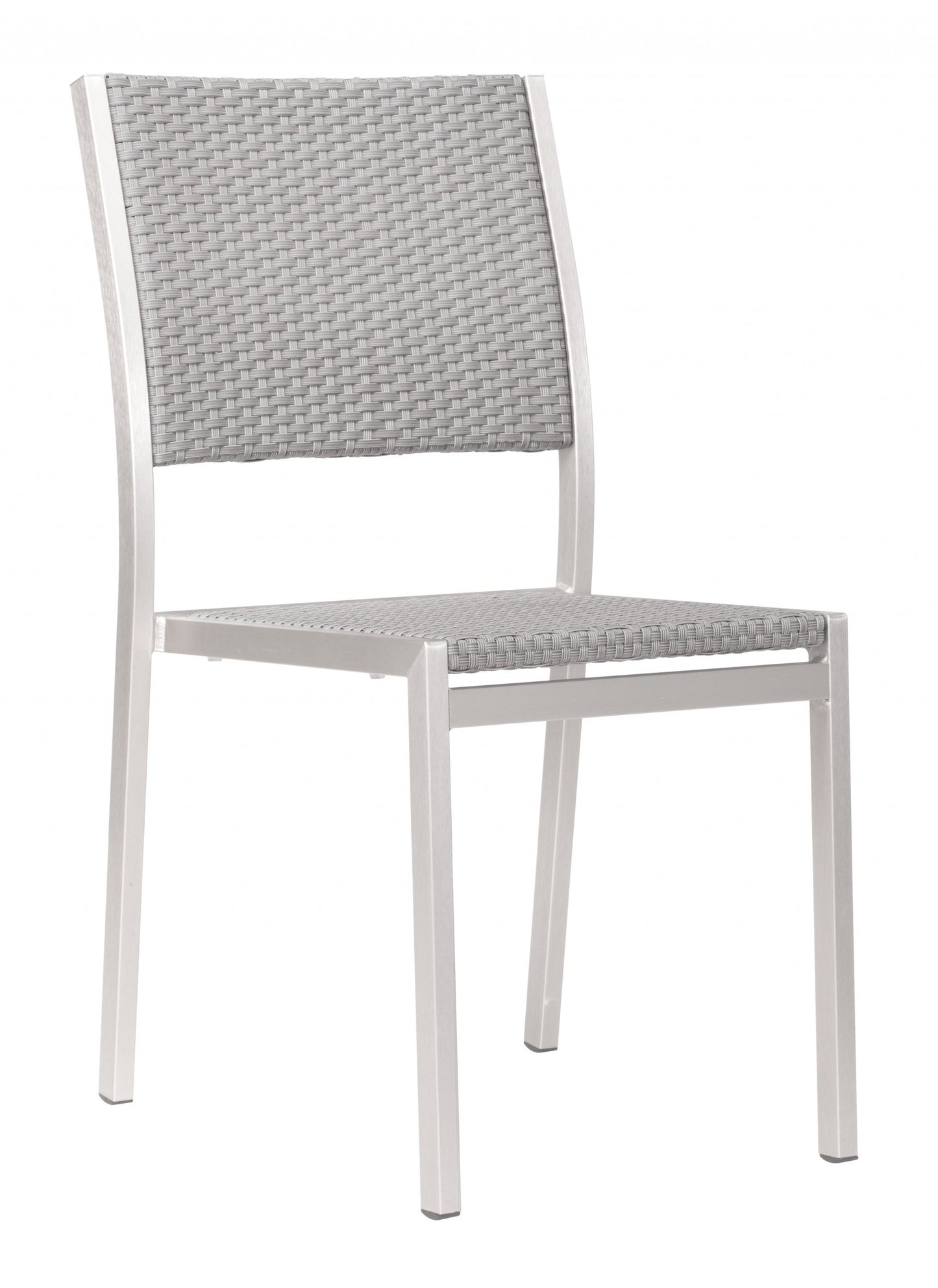 HomeRoots 18" White Aluminum Side Chair in Set Of Two