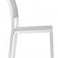 HomeRoots 18" White Aluminum Side Chair in Set Of Two