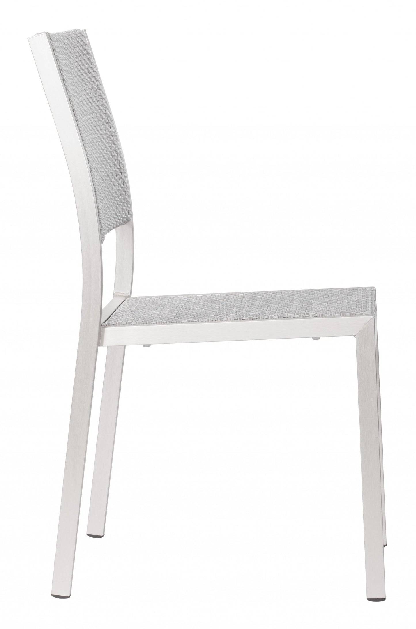 HomeRoots 18" White Aluminum Side Chair in Set Of Two