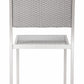 HomeRoots 18" White Aluminum Side Chair in Set Of Two