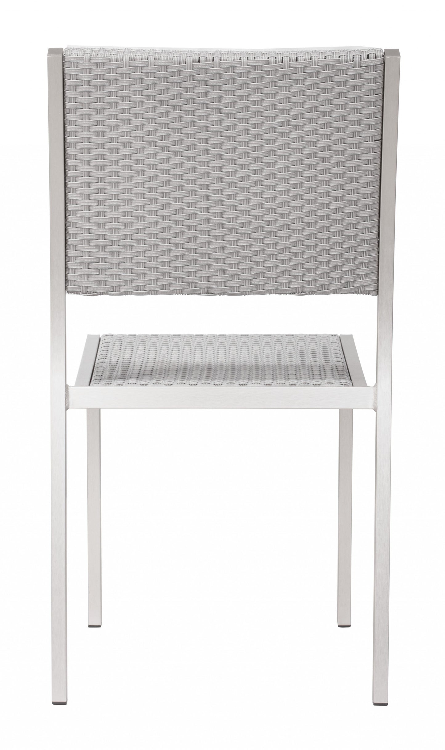 HomeRoots 18" White Aluminum Side Chair in Set Of Two