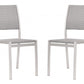 HomeRoots 18" White Aluminum Side Chair in Set Of Two