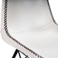 HomeRoots 18" White Faux Leather Side Chair With Black Frame Finish