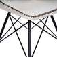 HomeRoots 18" White Faux Leather Side Chair With Black Frame Finish