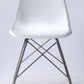 HomeRoots 18" White Faux Leather Side Chair With Silver Base Finish