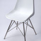 HomeRoots 18" White Faux Leather Side Chair With Silver Base Finish