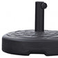 HomeRoots 18 X 18 X 5 Black Water Injection Umbrella Base