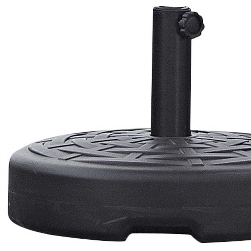 HomeRoots 18 X 18 X 5 Black Water Injection Umbrella Base