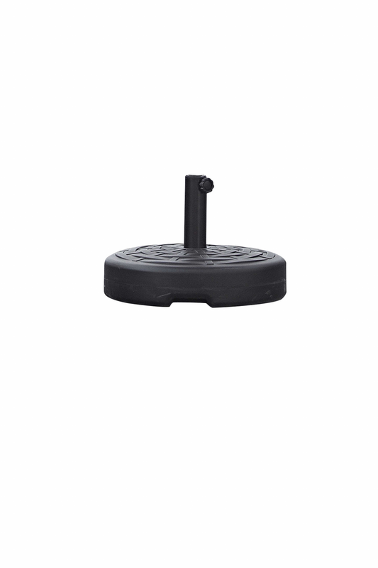 HomeRoots 18 X 18 X 5 Black Water Injection Umbrella Base