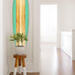 HomeRoots 18" x 1" x 76" Wood, Green, Malibu Surfboard Wall Art features