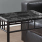 HomeRoots 18" x 12" x 24" MDF Metal Accent Table in Grey Finish