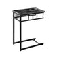 HomeRoots 18" x 12" x 24" MDF Metal Accent Table in Grey Finish