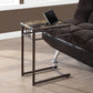 HomeRoots 18" x 12" x 24" MDF and Metal Accent Table in Cappuccino Brown Finish
