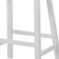 HomeRoots 18" x 16" x 29" White Rubber Wood Bar Stool In Set Of Two