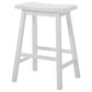 HomeRoots 18" x 16" x 29" White Rubber Wood Bar Stool In Set Of Two