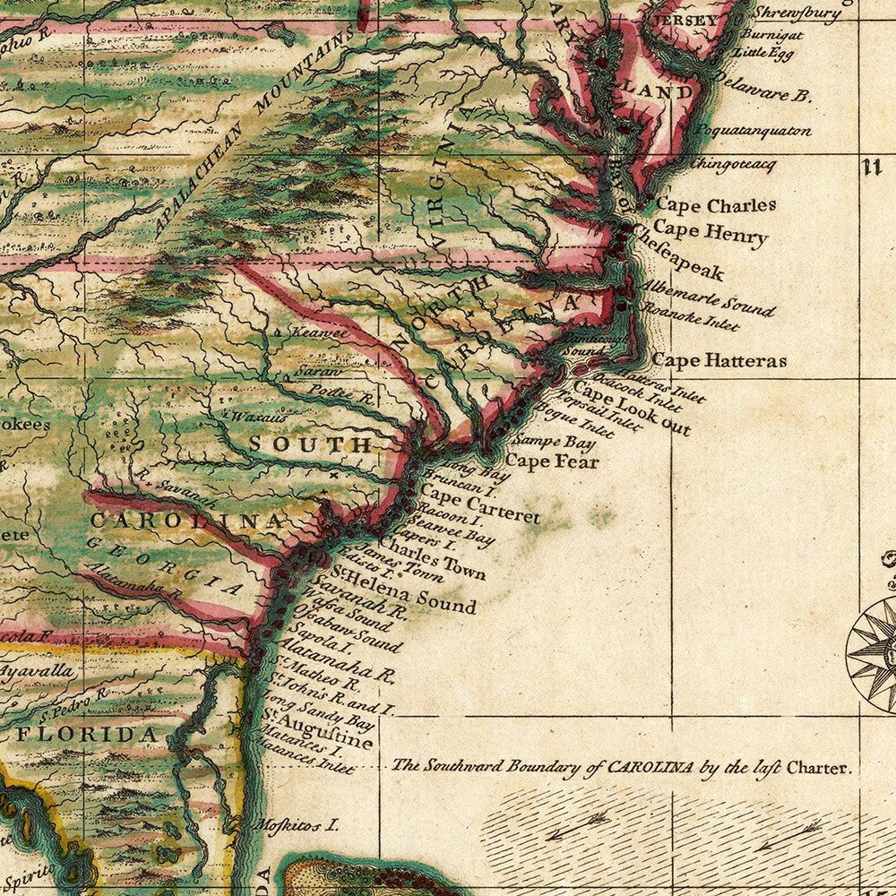 HomeRoots 18" x 18" Vintage 1773 Map of British Empire in North America Wall Art