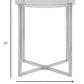 HomeRoots 18" x 18" x 19" Chrome Metal Side Table With Clear Acrylic Top