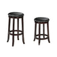 HomeRoots 18" x 18" x 29" Espresso Swivel Bar Chair In Set Of Two