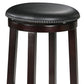HomeRoots 18" x 18" x 29" Espresso Swivel Bar Chair In Set Of Two