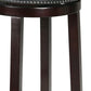 HomeRoots 18" x 18" x 29" Espresso Swivel Bar Chair In Set Of Two
