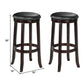 HomeRoots 18" x 18" x 29" Espresso Swivel Bar Chair In Set Of Two