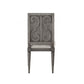 HomeRoots 18" x 21" x 41" Salvaged Natural Wood Upholstered Seat Side Chair in Set of Two