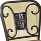 HomeRoots 18' x 22' x 41' 2-Piece Fabric And Antique Bronze Counter Height Chair