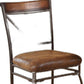 HomeRoots 18' x 22' x 41' 2-Piece Fabric And Black With Gold Brush Counter Height Chair