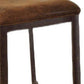 HomeRoots 18' x 22' x 41' 2-Piece Fabric And Black With Gold Brush Counter Height Chair