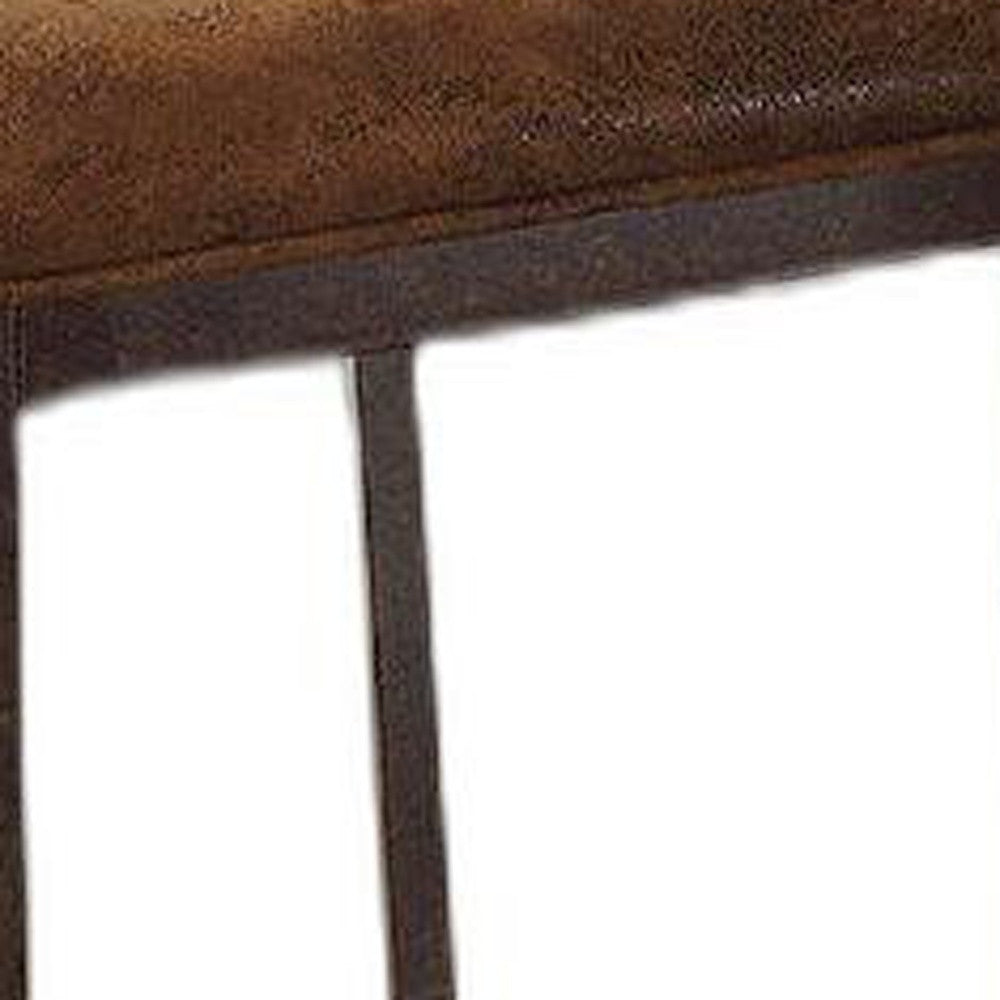 HomeRoots 18' x 22' x 41' 2-Piece Fabric And Black With Gold Brush Counter Height Chair