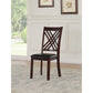 HomeRoots 18" x 22" x 41" Black And Espresso Side Chair In Set Of Two