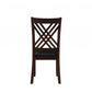 HomeRoots 18" x 22" x 41" Black And Espresso Side Chair In Set Of Two