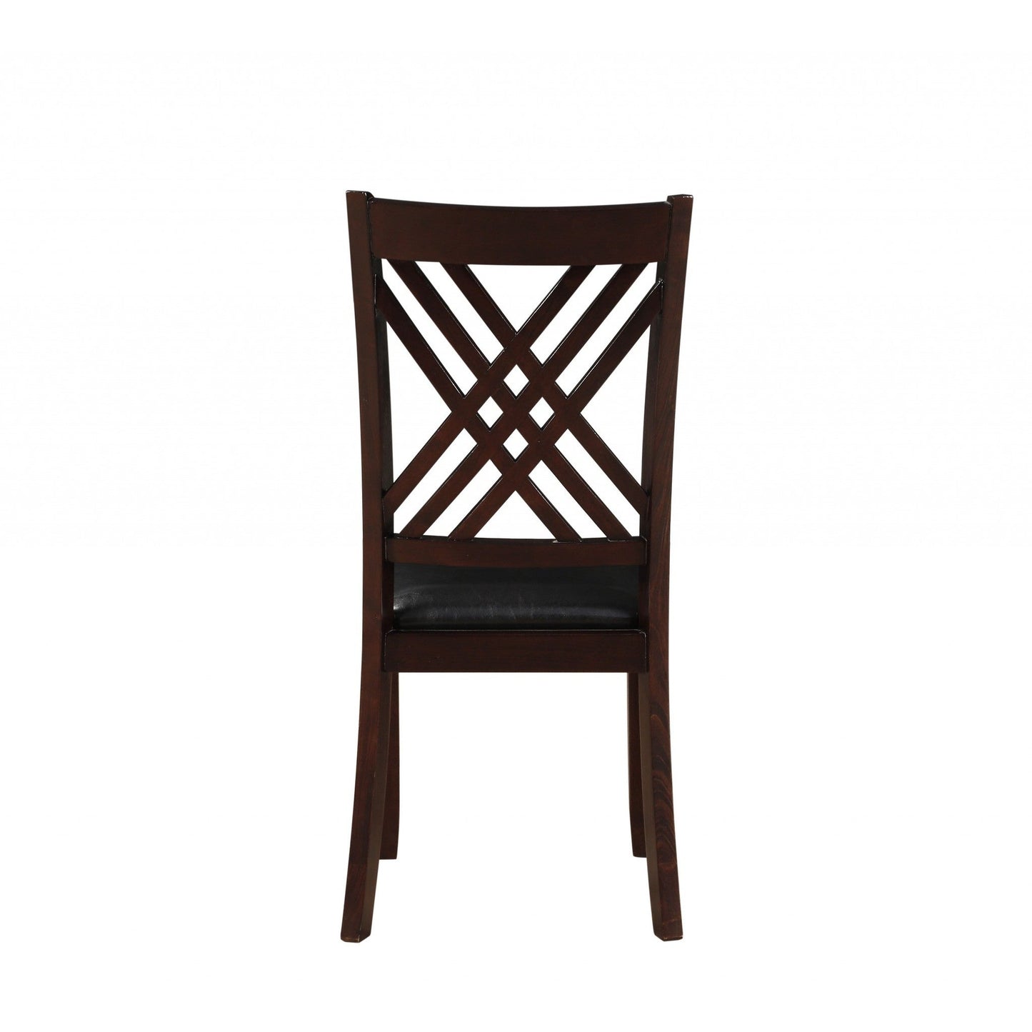 HomeRoots 18" x 22" x 41" Black And Espresso Side Chair In Set Of Two