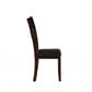 HomeRoots 18" x 22" x 41" Black And Espresso Side Chair In Set Of Two